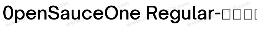 0penSauceOne Regular字体转换